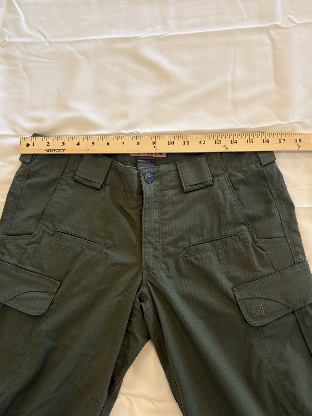 5.11 Tactical Women’s Olive Green Cargo Pants Ripstop Utility Outdoor Size 10 R - Picture 11 of 13